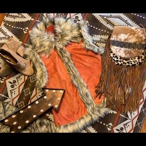 Tasksa Polizzi Leather and Fur Women’s Vest